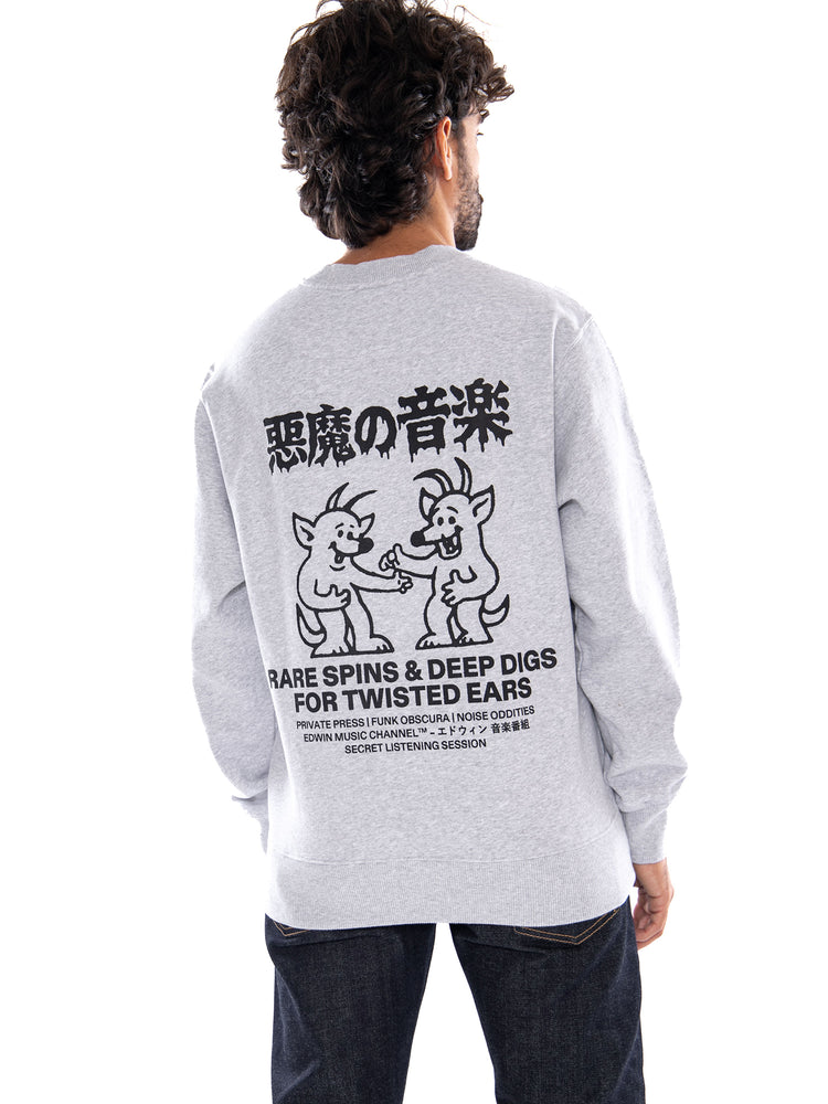 Edwin Rare Spins Sweat Grey Marl - Felpa Uomo Grigia I037417 DF.67 EDWIN 