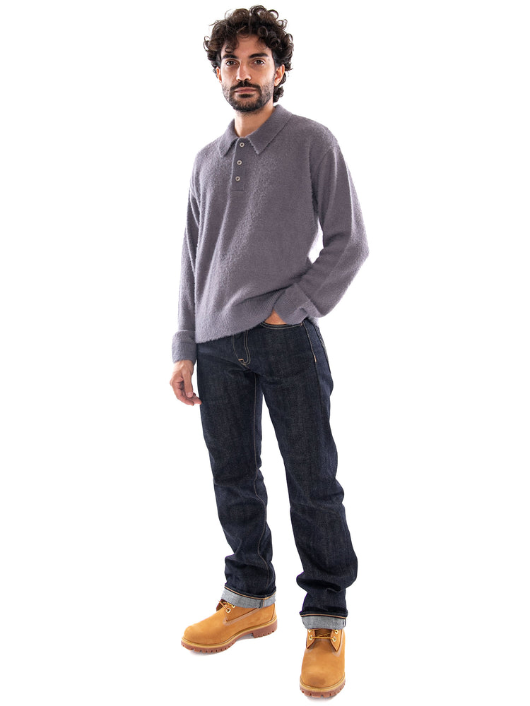 Edwin Dex Polo Sweater Excalibur - Maglione Uomo Grigio I037507 0TC.67 EDWIN 