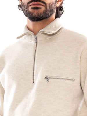 Elvine Agne_Ms Knit Oat - Maglione Uomo Color Avena 331705 OAT ELVINE 