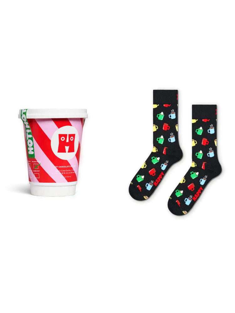Happy Socks 1-Pack Hot Chocolate Sock Gift Set Black - Calzini Neri P006099 BLACK HAPPY SOCKS 