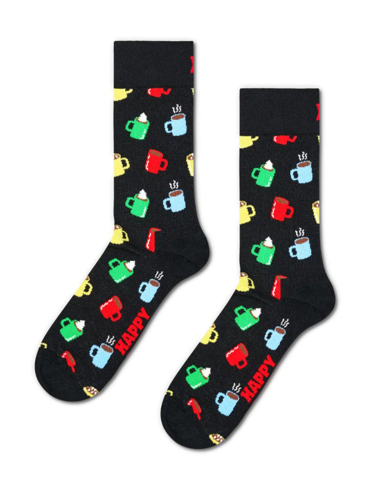 Happy Socks 1-Pack Hot Chocolate Sock Gift Set Black - Calzini Neri P006099 BLACK HAPPY SOCKS 