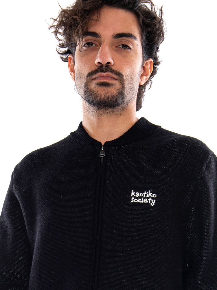 JACKET BAD ROMANCE - Giacca con Zip e Taschini Uomo Nera AT011 1910 KAOTIKO 