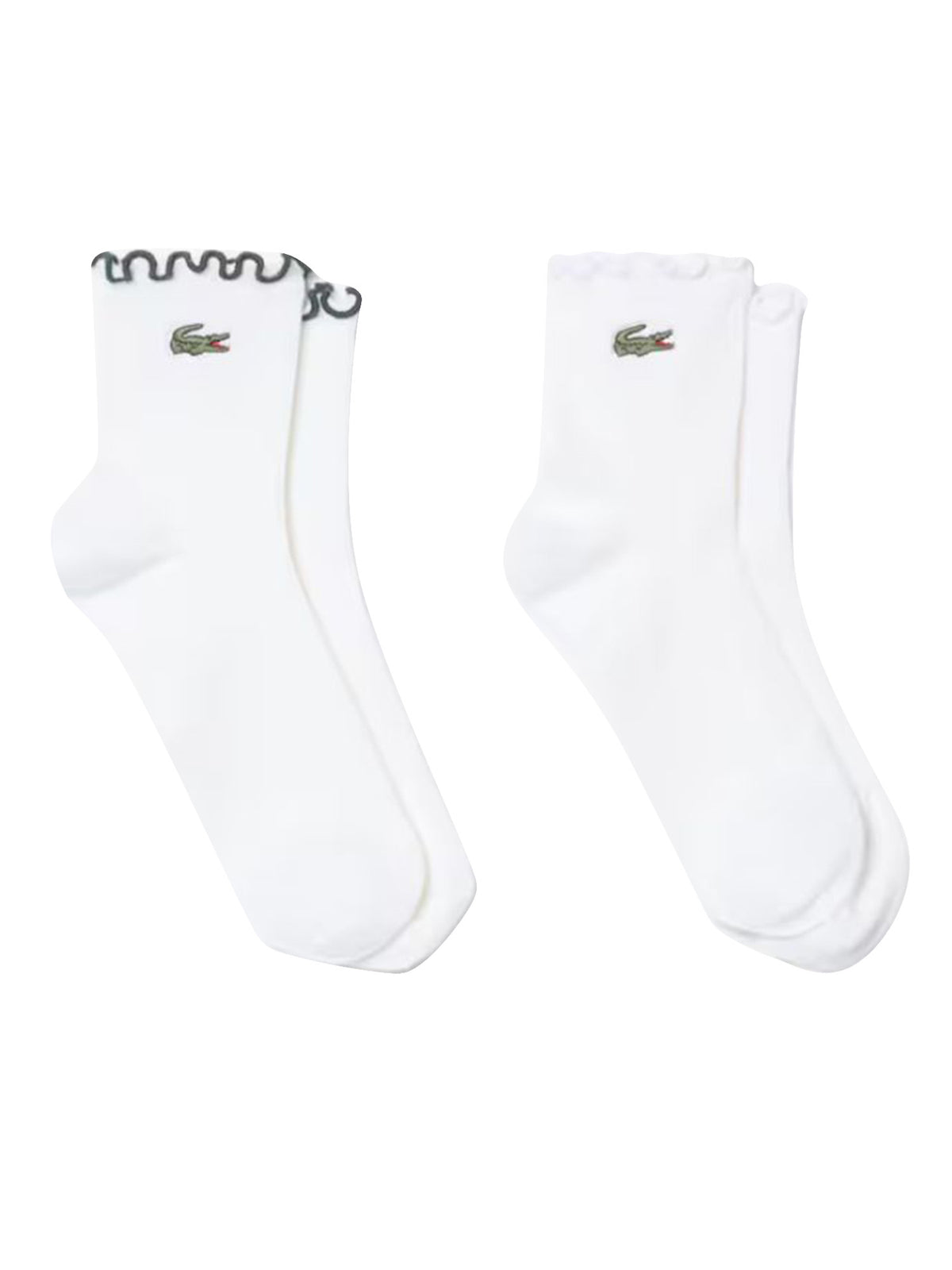 CALZE 2PK WHITE - Set da Due Paia di Calzini Bianchi RA9269 PB4 LACOSTE 