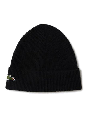 LACOSTE SET CAPPELLO SCIARPA BLACK - Set Cappellino a Cuffia e Sciarpa Nero RB5385 031 LACOSTE 