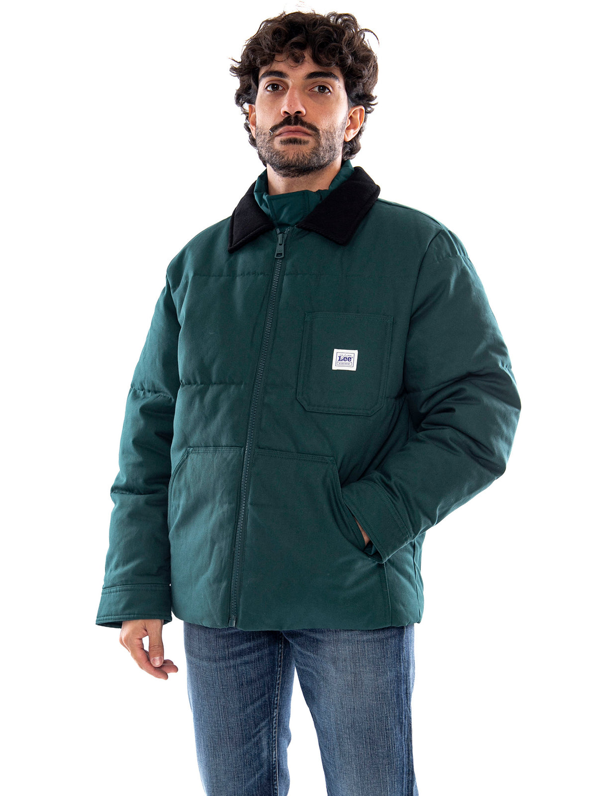Lee Workwear Puffer Ponderosa Pine Green - Giubbotto Imbottito Uomo Verde 112387033 GRN LEE 