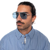 YC 39044 SILVER / BLUE - Lunettes de Soleil Argent ACCESSOIRES LET'S SEE
