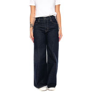 728 HR WIDE LEG RETRO RINSE LB RETRO RINSE LB - DARK WASH - Pantaloni Denim Jeans Donna Blu 0039B 0001 LEVIS 