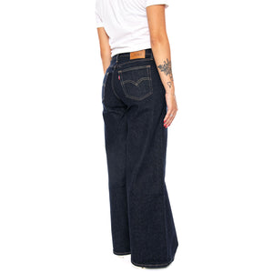 728 HR WIDE LEG RETRO RINSE LB RETRO RINSE LB - DARK WASH - Pantaloni Denim Jeans Donna Blu 0039B 0001 LEVIS 