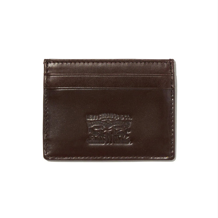 LEATHER CARD CASE CAVIAR LEATHER - Portacarte Marrone 005H1 0000 LEVIS 
