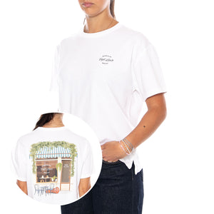 GR VINTAGE TEE CAFE FRONT BRIGHT WHITE G - Maglietta Girocollo Donna Bianca 005OY 0041 LEVIS 