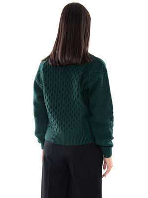 Levi's Charlotte Crewneck Cardigan Pine Grove H - Cardigan Donna Verde<BR/><BR/> 007VG 0011 LEVIS 