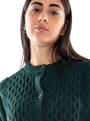 Levi's Charlotte Crewneck Cardigan Pine Grove H - Cardigan Donna Verde<BR/><BR/> 007VG 0011 LEVIS 