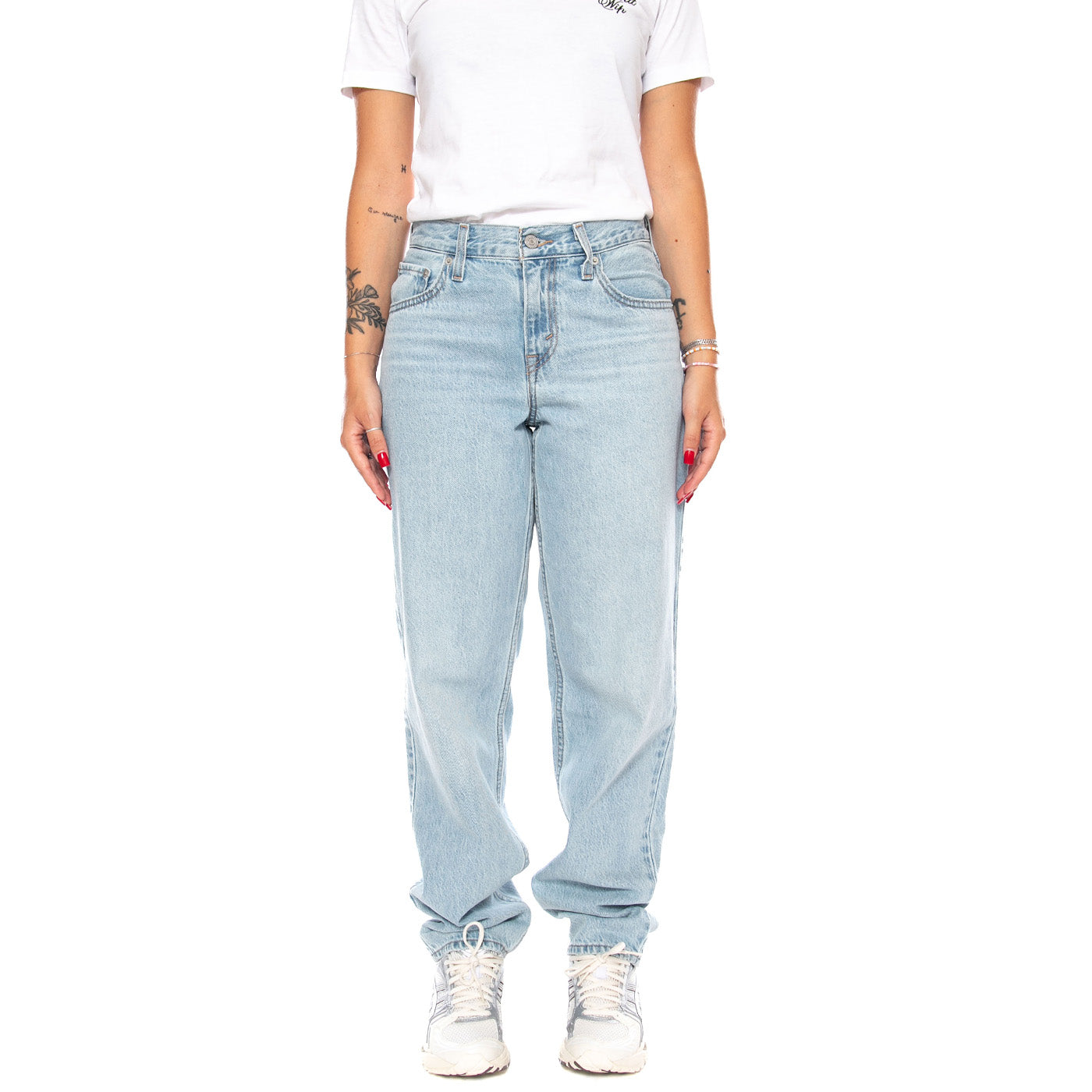 LOOSE TAPER H2'26 MESSAGE SENT MEDIUM WASH - Pantaloni Denim Jeans Donna Blu 0083N 0007 LEVIS 