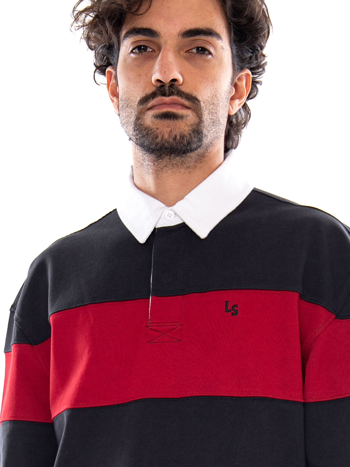 PIECED UNION RUGBY JESSE JET BLACK COLOR - Polo Maniche Lunghe Uomo Multicolore 0087B 0001 LEVIS 
