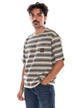 CARHARTT WIP SS WORKWEAR PKT TEE PORTER STRIPE MEDIUM - T-shirt Girocollo Uomo Multicolore Uomo LEVIS