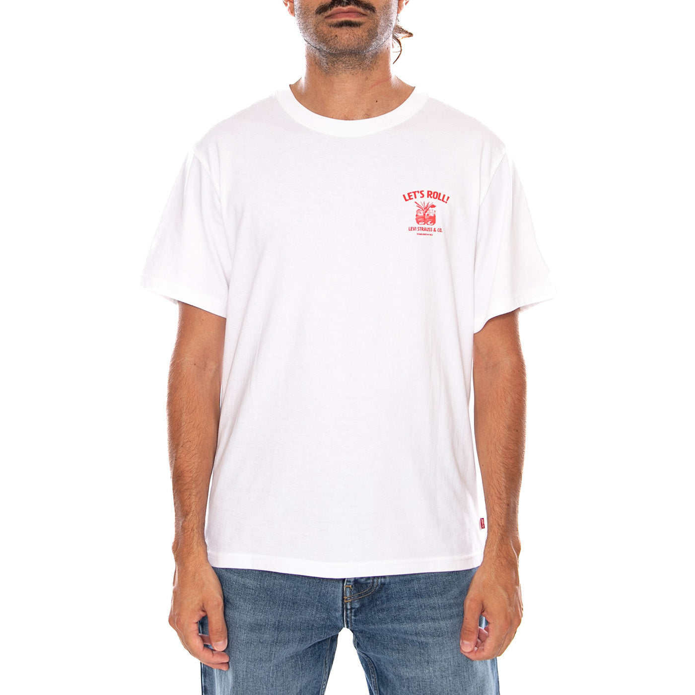 SS RELAXED FIT TEE ROLL MODELS WHITE PLU - Maglietta Girocollo Uomo Bianca 16143 2625 LEVIS 