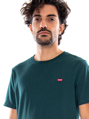 S/S Original HM Tee Jen Stripe Maitake BR Dark Indigo - Maglietta Girocollo Uomo Verde 56605 0140 LEVIS 