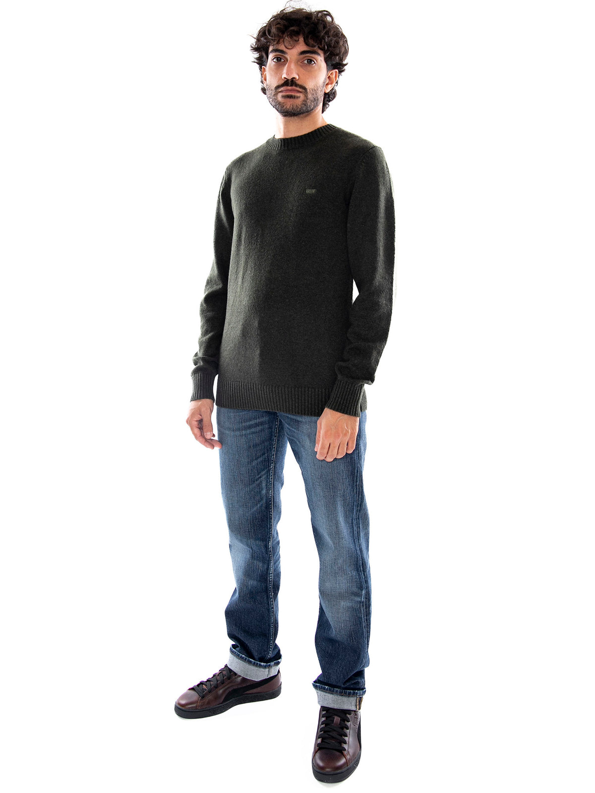 Levi's Original HM Sweater Coffee - Maglia Uomo Marrone<BR/><BR/> A4320 0031 LEVIS 