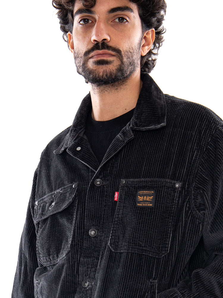 Levi's Sunrise Trucker Desert Palm Corduroy Black - Giacca Uomo Nera<BR/><BR/> A4820 0029 LEVIS 