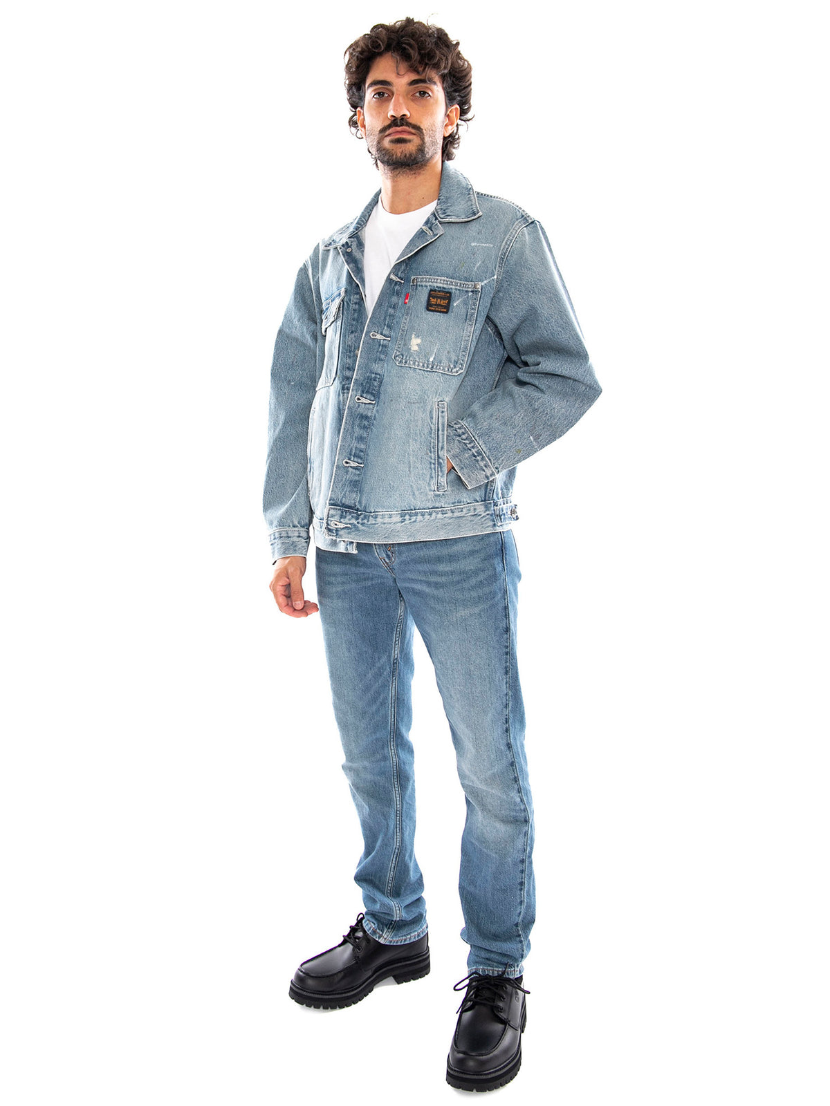 Sunrise Trucker Desert Palm Corduroy Med Indigo - Giacca Uomo A4820 0031 LEVIS 