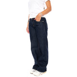 LOW LOOSE CANTEEN CORDUROY LIGHT INDIGO - Pantaloni Donna Blu  Donna LEVIS
