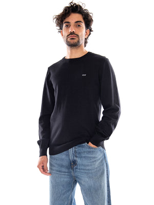 LIGHTWEIGHT HM SWEATER BLACK - Maglione Girocollo Uomo Nero A7207 0040 LEVIS 