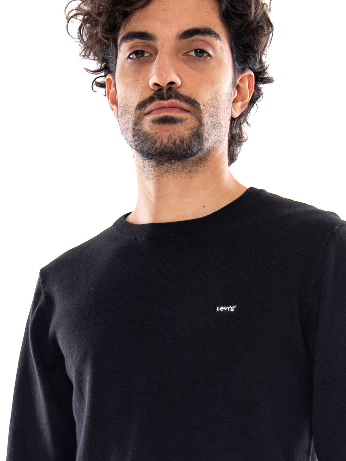 LIGHTWEIGHT HM SWEATER BLACK - Maglione Girocollo Uomo Nero A7207 0040 LEVIS 