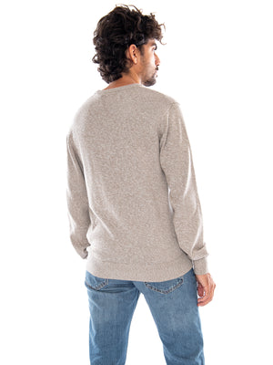 LIGHTWEIGHT HM SWEATER BEIGE - Maglietta Girocollo Maniche Lunghe Uomo Beige A7207 0048 LEVIS 