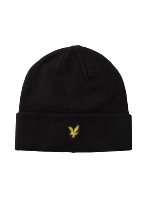 Lyle & Scott Basic Beanie Jet Black - Berretto Basic Nero HE2530A Z865 LYLE & SCOTT 