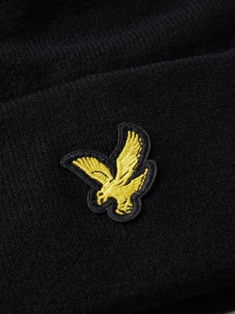 Lyle & Scott Basic Beanie Jet Black - Berretto Basic Nero HE2530A Z865 LYLE & SCOTT 