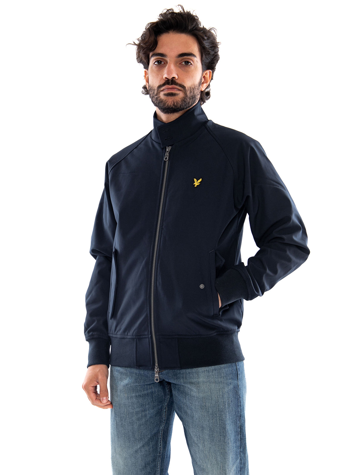 Lyle & Scott Softshell Harrington Jacket Dark Navy - Giacca Harrington Uomo Blu Navy JK1910V Z271 LYLE & SCOTT 