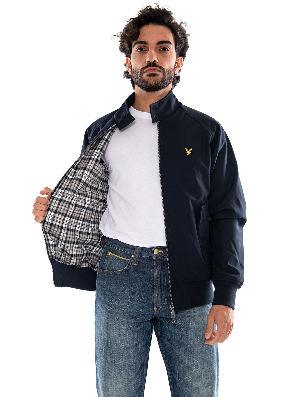 Lyle & Scott Softshell Harrington Jacket Dark Navy - Giacca Harrington Uomo Blu Navy JK1910V Z271 LYLE & SCOTT 