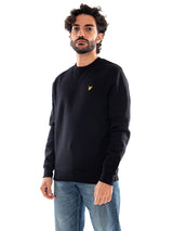Lyle & Scott Crew Neck Brushback Sweatshirt Jet Black - Sweat-shirt col rond homme noir Homme LYLE & SCOTT