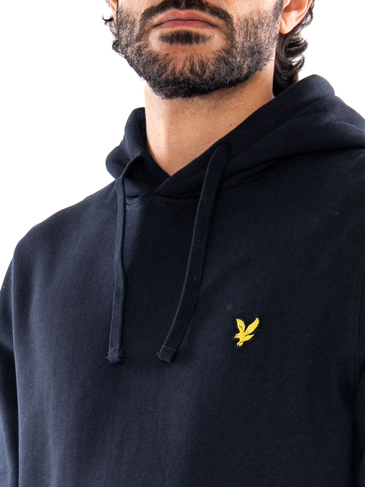 Brushed Back Hoodie Sweatshirt Dark Navy - Felpa con Cappuccio Uomo Blu ML1139V Z271 LYLE & SCOTT 