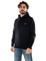 Lyle & Scott Brushed Back Hoodie Sweatshirt Jet Black - Sweat à Capuche Homme Noir LYLE & SCOTT