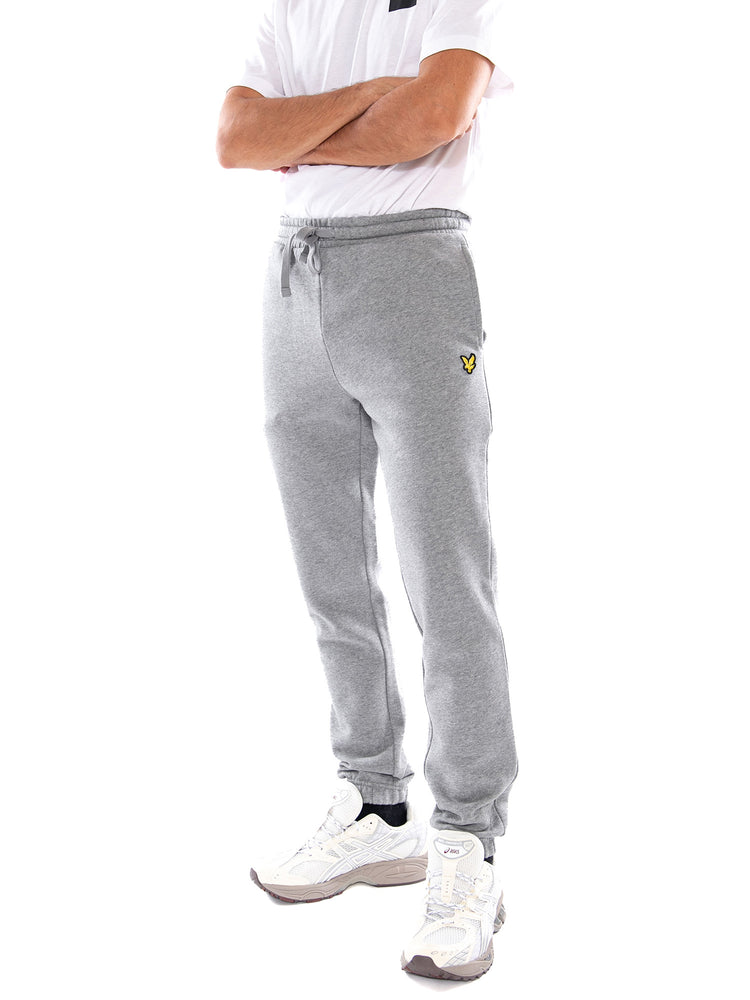 Lyle & Scott Slim Brush Back Sweatpant Mid Grey Marl - Pantaloni Tuta Uomo Grigio Mélange ML2150V T28 LYLE & SCOTT 