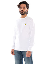 Lyle & Scott Plain L/S T-Shirt White - T-shirt Homme à Manches Longues Blanche Homme LYLE & SCOTT