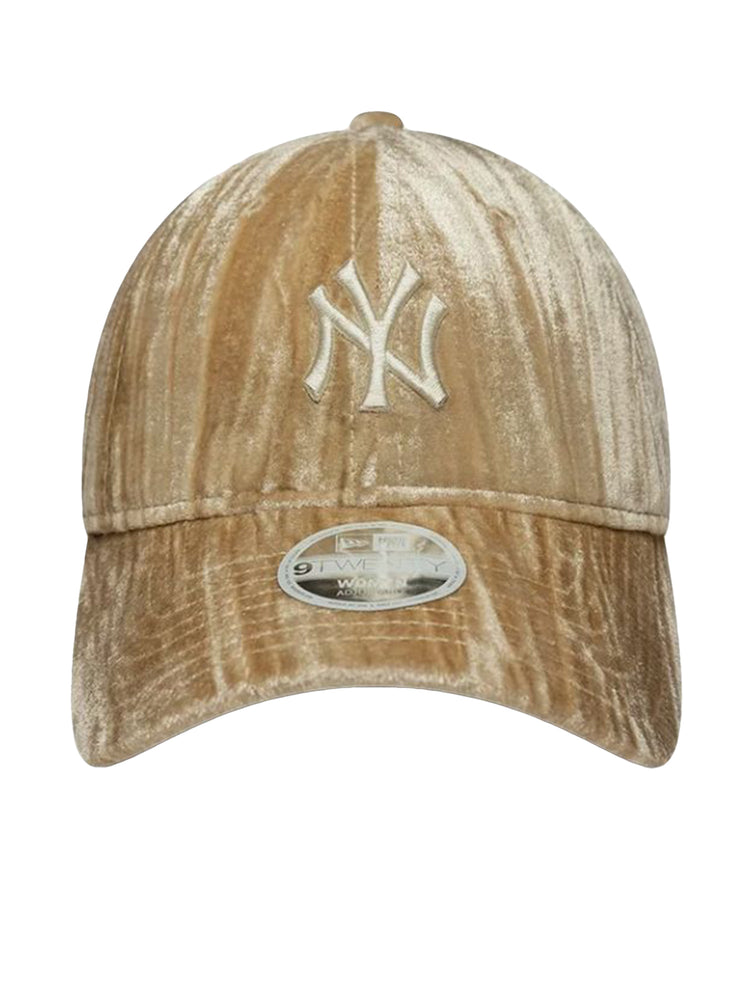 Female Velour 9TWENTY® New York Yankees Stone - Cappellino Donna Beige 60915794 STN NEW ERA 