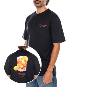 ONSSPRITZ ITALY RLX SS TEE BLACK SPRITZ CLUB - Maglietta Girocollo Uomo Nera 22034398 4784932 ONLY & SONS 