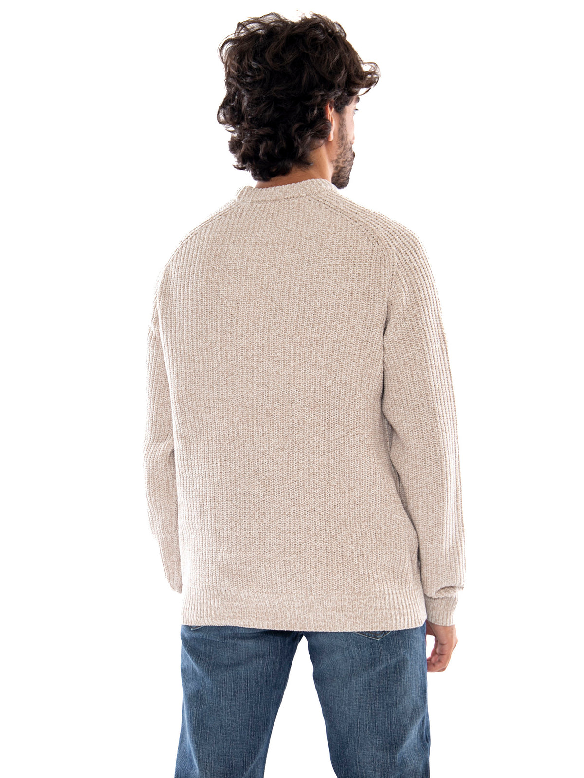 Only & Sons Onsj oin RLX LS Raglan Knit Silver Lining Egret - Maglia Uomo Grigia e Panna<BR/><BR/> 22034670 4802041 ONLY & SONS 