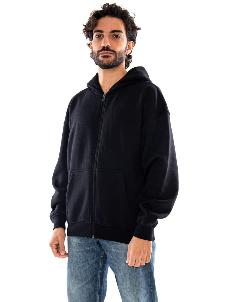 Only & Sons ONSCERES OVZ Zip Hoodie Sweat NOOS Black - Felpa Uomo con Cappuccio e Zip Nera<BR/><BR/> 22038675 5026120 ONLY & SONS 