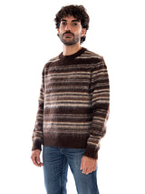 Only & Sons Onsaiden RLX LS Crew Knit Coffee Bean Silver Lining - Pull Homme Marron et Gris Only & Sons