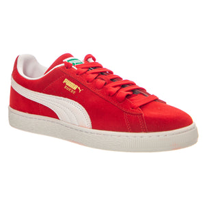 SUEDE CLASSIC WHITE - Scarpe Stringate Uomo Rosse 399781 02 PUMA 