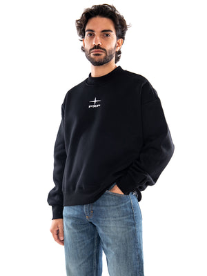PXP Sweat Col Rond Black - Felpa Girocollo Uomo Nera 2622332 BK PXP 