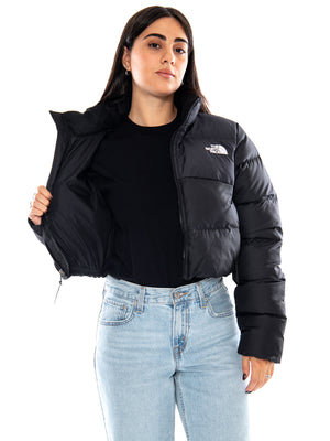 The North Face W' Cropped Saikuru Jacket Black / Asphalt Grey - Giacca Donna Nera e Grigia NF0A89JC KT01 THE NORTH FACE 