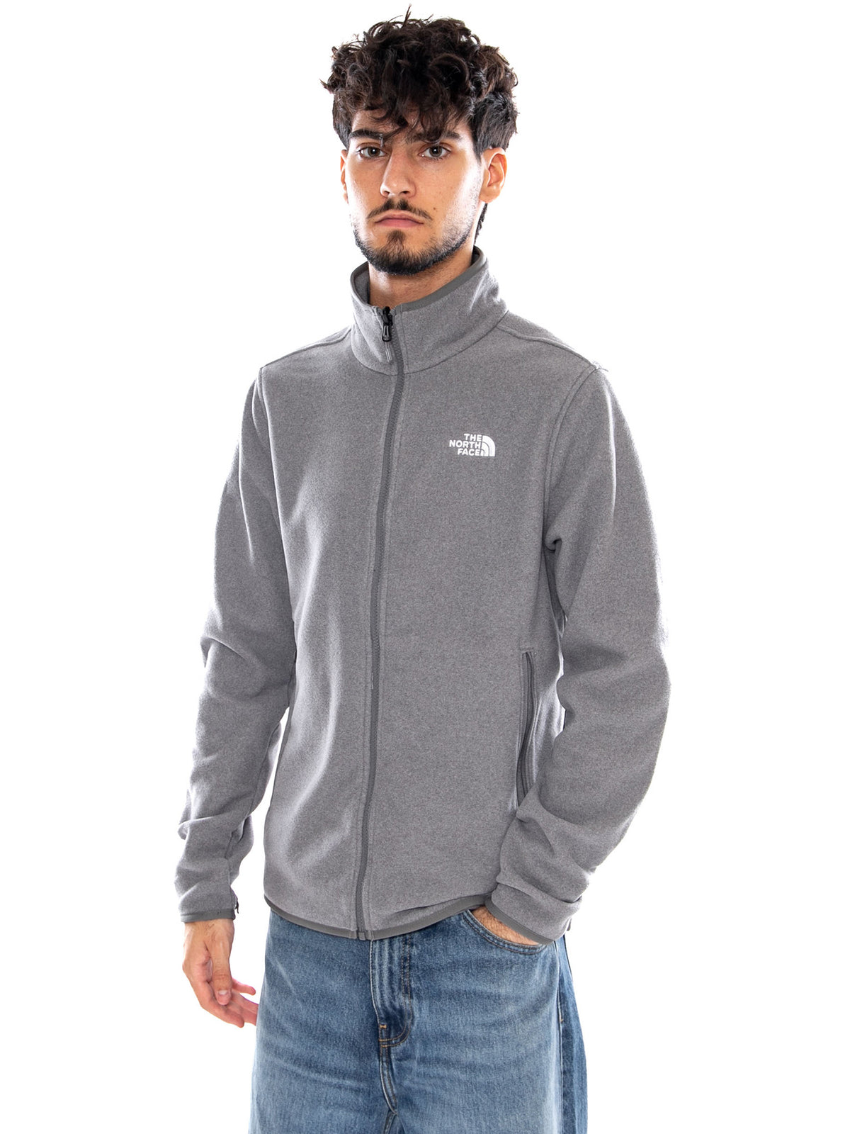 M GLACIER FLC JKT TNF MID GREY - Giacca Uomo Grigia NF0A8D0R CQI1 THE NORTH FACE 