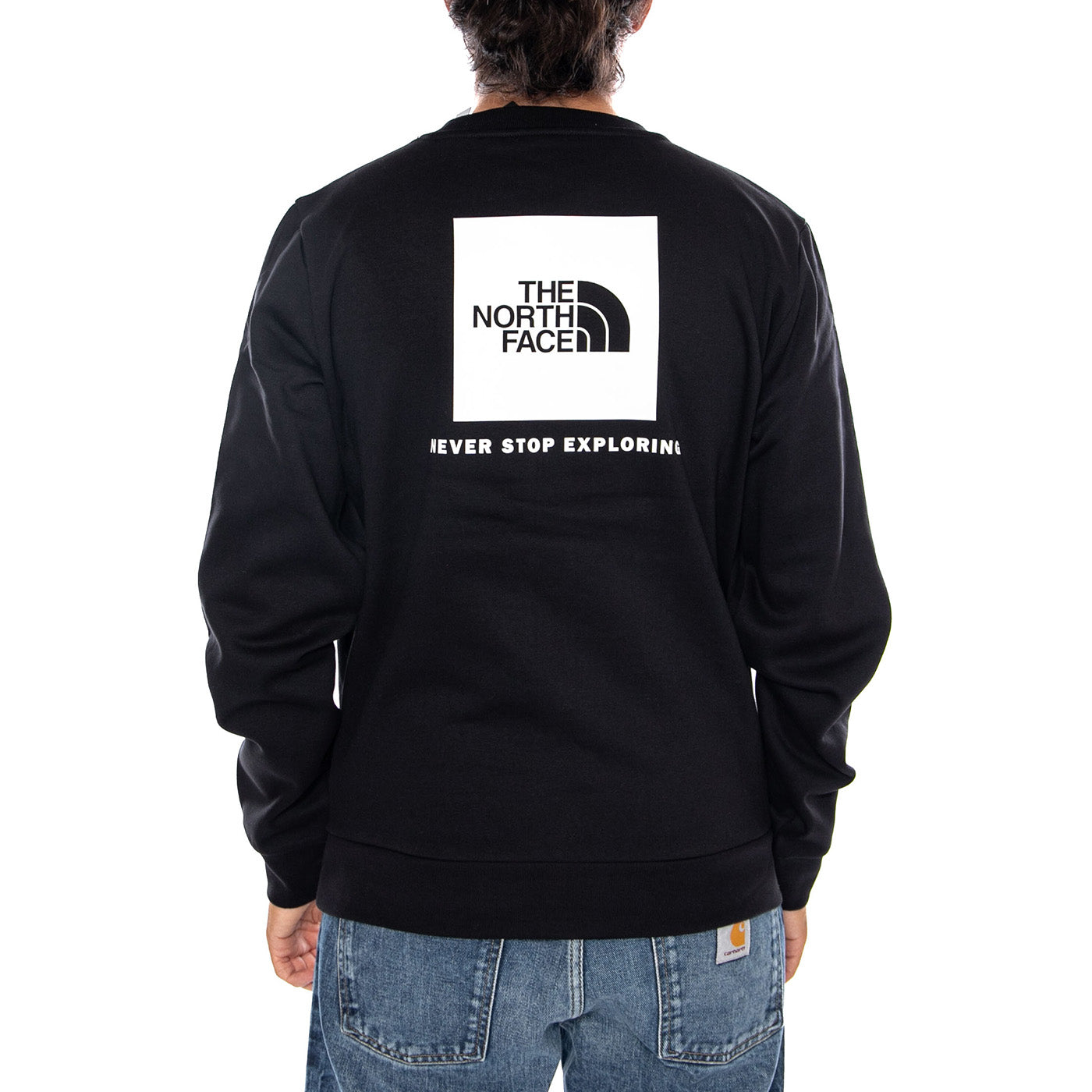 M EVO BOX NSE REG CREW TNF BLACK - Felpa Girocollo Uomo Nera NF0A8FD3 JK31 THE NORTH FACE 