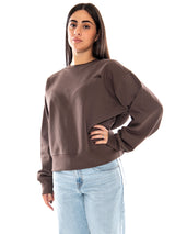 The North Face W ESS SD Boxy OS Crew Smokey Brown - Sweatshirt Donna Marrone Donna THE NORTH FACE