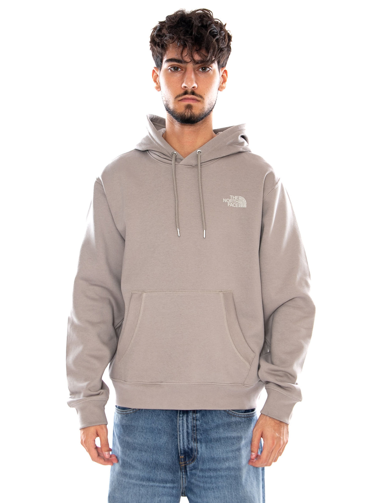 U HOODIE RELAXED STONE SLAB - Felpa con Cappuccio Uomo Grigia NF0A8JA7 2MB1 THE NORTH FACE 