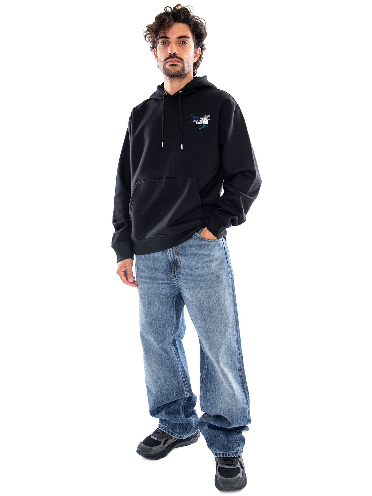 U OFF PISTE EMBRO RLX HOODIE-GRAPHIC TNF BLACK - Felpa con Cappuccio Uomo Nera NF0A8JPN JK31 THE NORTH FACE 